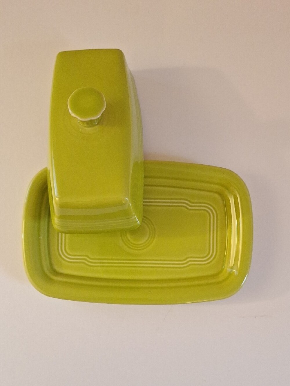 Fiestaware Covered Butter Dish Lemongrass - Picture 2 of 4